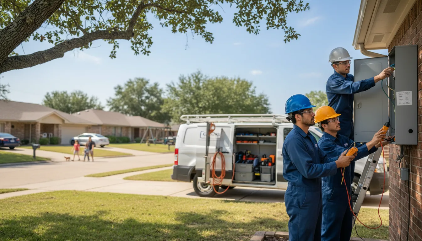 Certified electrician providing emergency electrical services in Blessing, TX